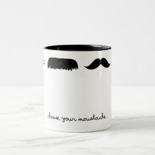 välj din moustachemugg Två-Tonad mugg