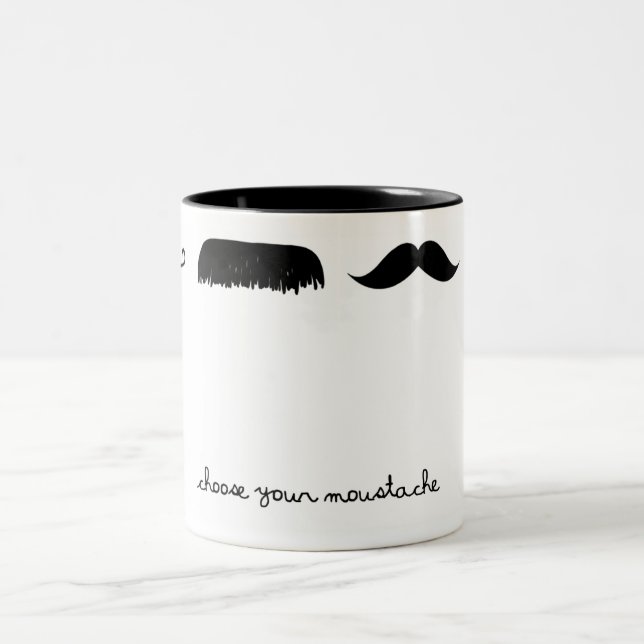 välj din moustachemugg Två-Tonad mugg (Center)
