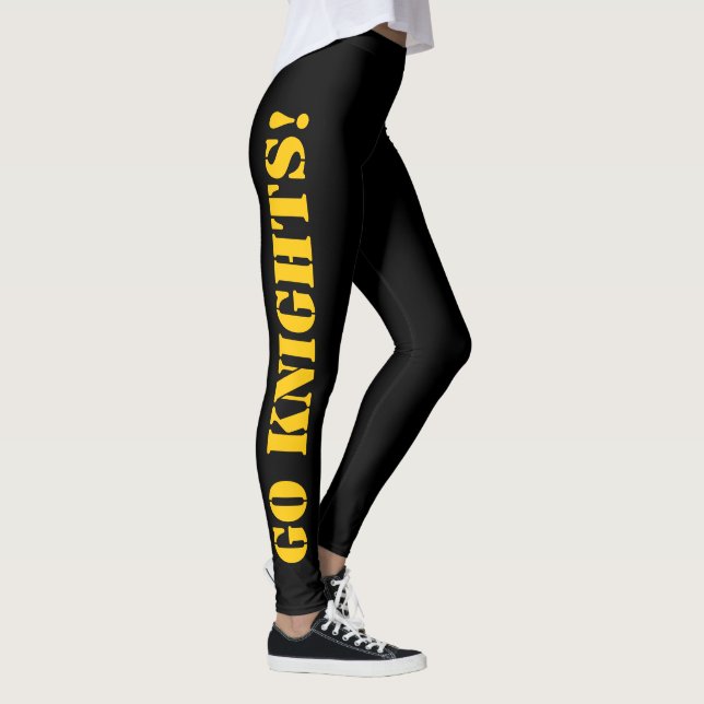VÄLJ DIN SKOLA FÄRG Namn Black Guld Leggings (Höger)