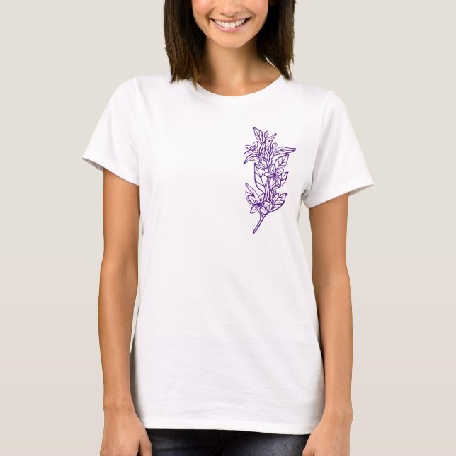 Välj dina egna färgblommor  - Dam T-Shirt (Framsida)