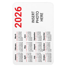 Välj dina egna färger 2026 Foto kalender Magnet