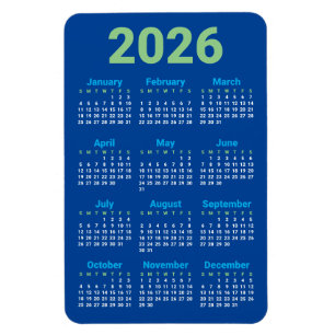 Välj dina egna färger 2026 Kalender Magnet