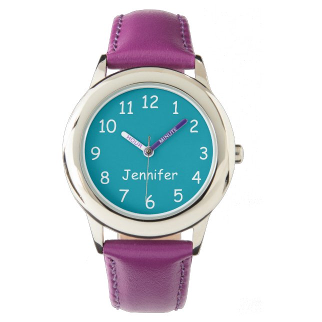 VÄLJ DINA FÄRGER, Din Text, Personlig Armbandsur (Framsida)