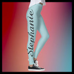 VÄLJ DINA Yoga Leggings i FÄRG Anpassningsbar med<br><div class="desc">VÄLJ DINA Yogalag i anpassningsbarna FÄRG! Skriv ut kant till kant, med ditt namn i ett stort svart skript uppåt ett ben! Provet är äggblått, men du kan enkelt anpassa dig till färg efter eget val, "skapa ditt eget". Det är också enkelt att ändra eller ta bort exempeltext. Alla Höger...</div>