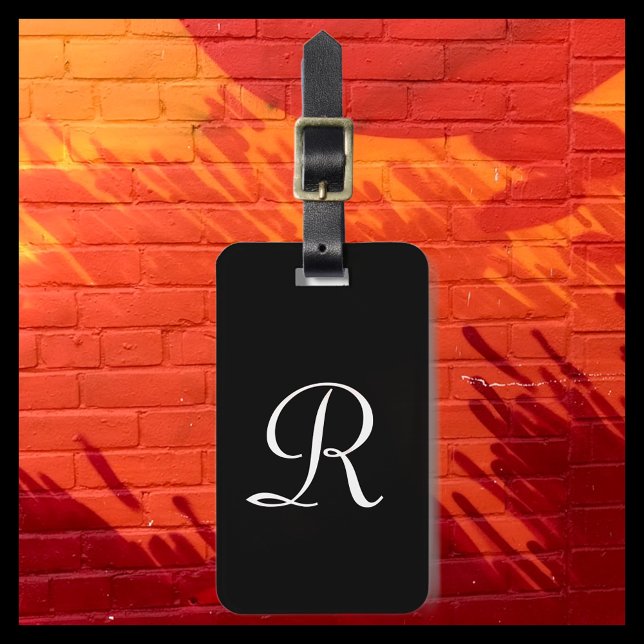 VÄLJ DITT FÄRG-bagagetagg för monogram Bagagebricka (Skapare uppladdad)