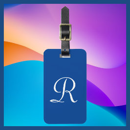 VÄLJ DITT FÄRG Blue Monogram Bag-tagg Bagagebricka