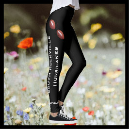 VÄLJ DITT FÄRG-fotbollslag med Namn Leggings