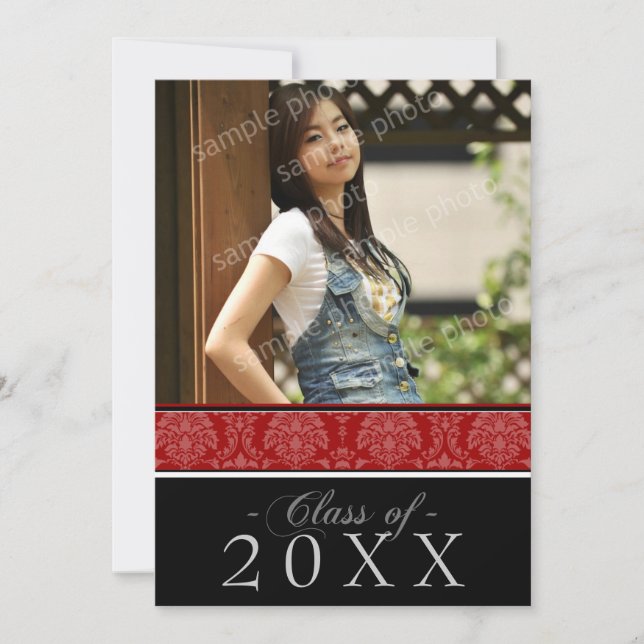 Välj DITT meddelande för studenten 5x7 för färg Inbjudningar (Framsida)