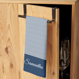 Välj ditt moderna minimala Rand och Namn i Färg Kökshandduk