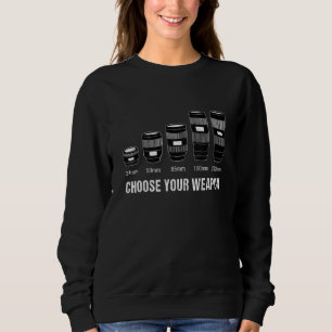 Välj Ditt Vapen Kameraobjektiv Fotograf Fotografi T Shirt