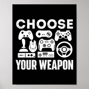 Välj ditt vapen - Spelspel i Älskare Poster