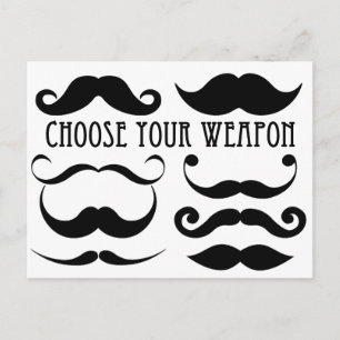 Välj ditt vapen Stache Vykort