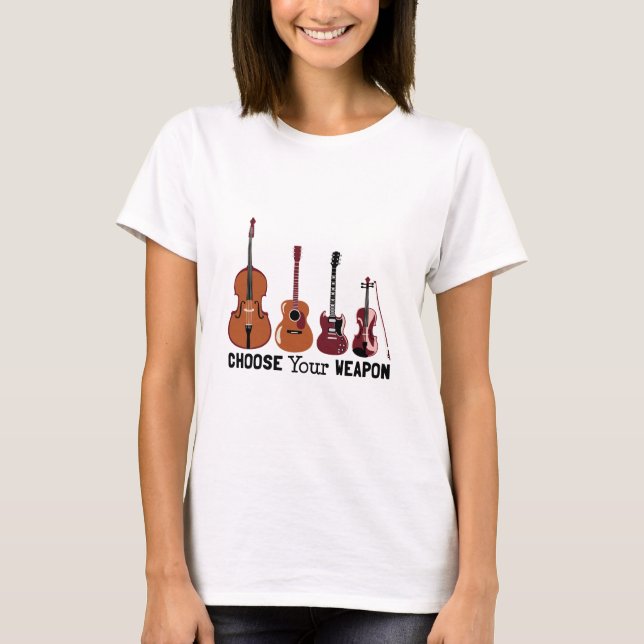 Välj ditt vapen t-shirt (Framsida)