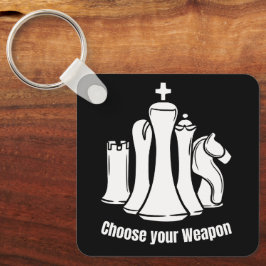 Välj ditt vapensklistiga schackspel biet nyckelring