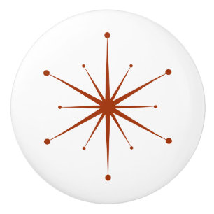 Välj egen Färg Retro Atomic Starburst Knopp