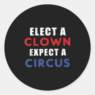 Välj en beständig förväntning på en cirkus-design- runt klistermärke