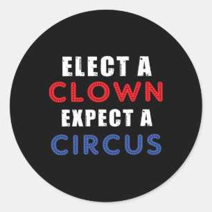 Välj en beständig förväntning på en cirkus-design- runt klistermärke