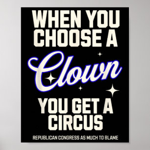 Välj en clown, få en cirkus Trump kabinett kongres Poster