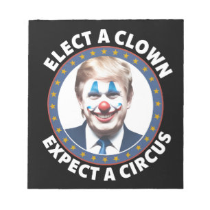 Välj en clown, förvänta dig en cirkus rolig politi anteckningsblock