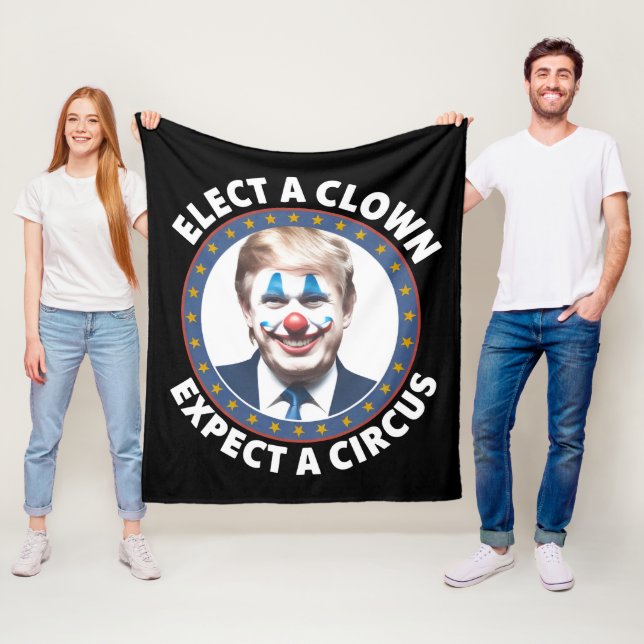 Välj en clown, förvänta dig en cirkus rolig politi fleecefilt (På plats)