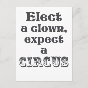 Välj en clown, förvänta dig en cirkus! Roligt-anti Vykort