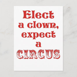 Välj en clown, förvänta dig en cirkus! Roligt-anti Vykort