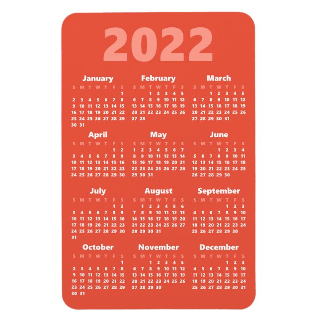 Välj en egen färg | 2022 Kalendermagnet Magnet (Vertikal)