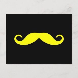 Välj en färg Mustasch på svart Vykort