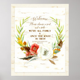 Välj en sätesfågel för Rustic BOHO Bohemian WandeB Poster