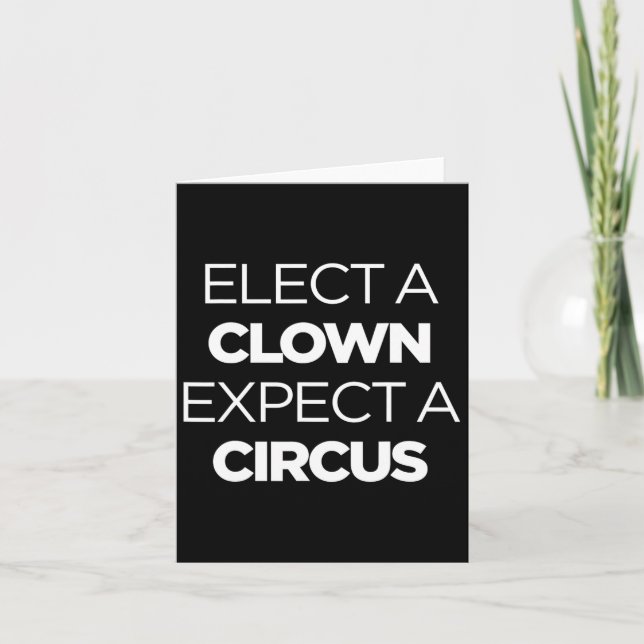 Välj en täckt förväntning på en Circus-funny antit Kort (Framsida)