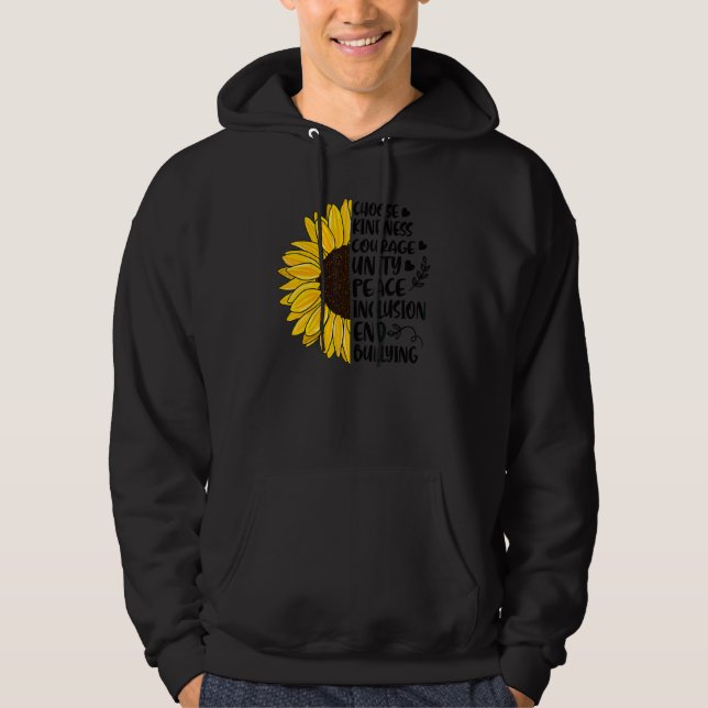 Välj enhet för kinness Courage Unity Peace Solros  Hoodie (Framsida)