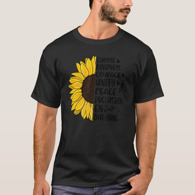 Välj enhet för kinness Courage Unity Peace Solros  T Shirt (Framsida)