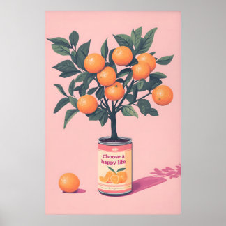 Välj ett lyckligt liv Konsttryck, Motivations Oran Poster