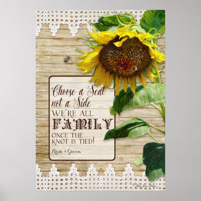 Välj ett säte och inte ett Bröllop-tecken för sidf Poster (Framsidan)