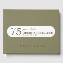 Välj Färg 75:e-födelsedagsfirandet Gäst Bok