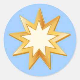 Välj Färg bahaimärke i bakgrunden Runt Klistermärke