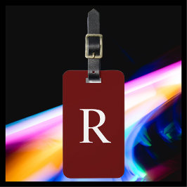 VÄLJ FÄRG eller mörk Burgundy Red Monogram Bag Bagagebricka