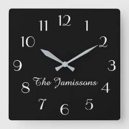 VÄLJ FÄRG, Minimalistisk Personlig Fyrkantig Klocka