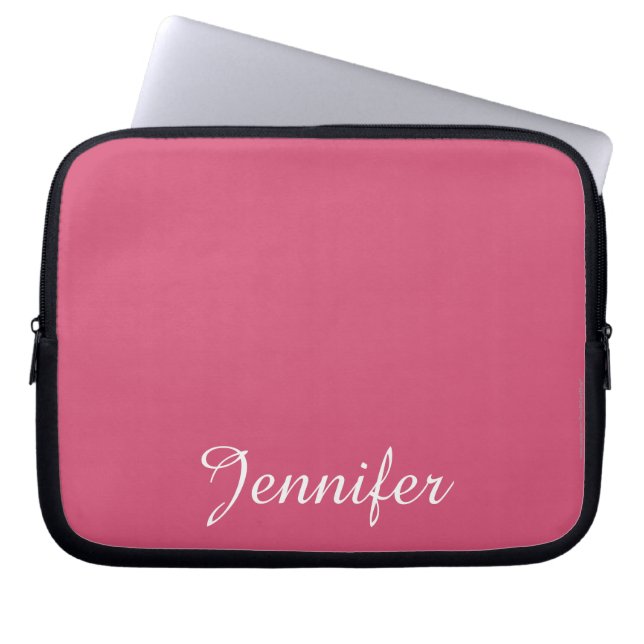 VÄLJ FÄRG, Namn, Rosa Laptop Fodral (Framsidan)
