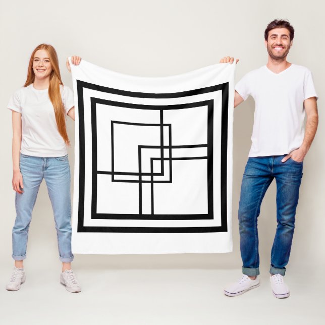 Välj färg, svart, vitt, mönster fleecefilt (På plats)