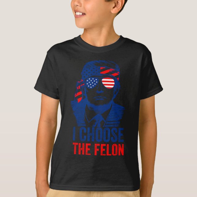Välj Felon Donald Trump 2024 Val Americ T Shirt (Framsida)