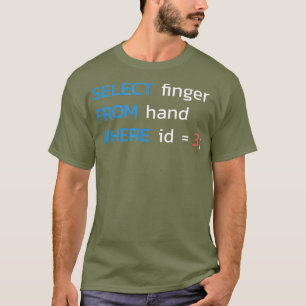 VÄLJ finger FRÅN HAND DÄR ID 3 SQL T Shirt