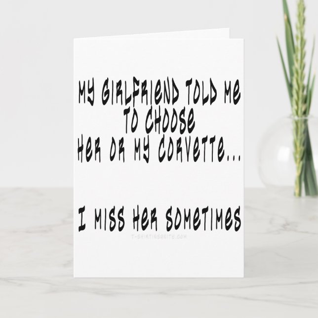 Välj flickvän eller Corvette Kort (Framsida)