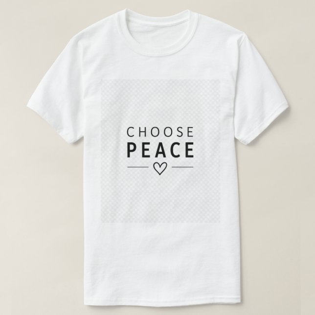Välj Fred Minimalistisk Citatdesign T Shirt (Design framsida)