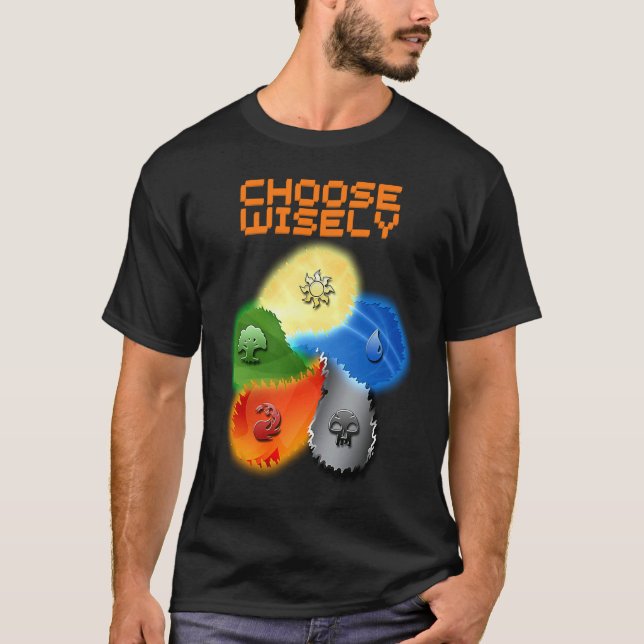Välj Gamer Mana Symbols Gamers Magic T Shirt (Framsida)