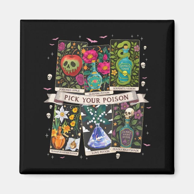 Välj gifts roliga dryck potions glada halloween magnet (Framsidan)