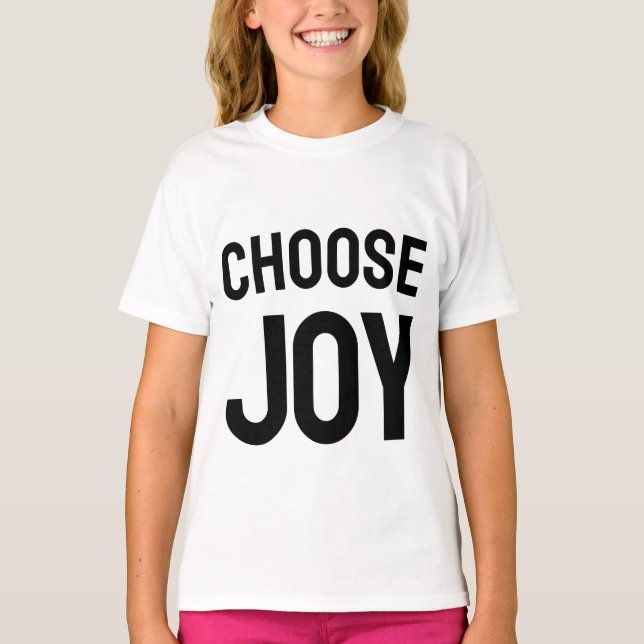 Välj glädje - inspirerande barnt-shirt t shirt (Framsida)