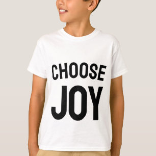 Välj glädje - positiv barn t-shirt