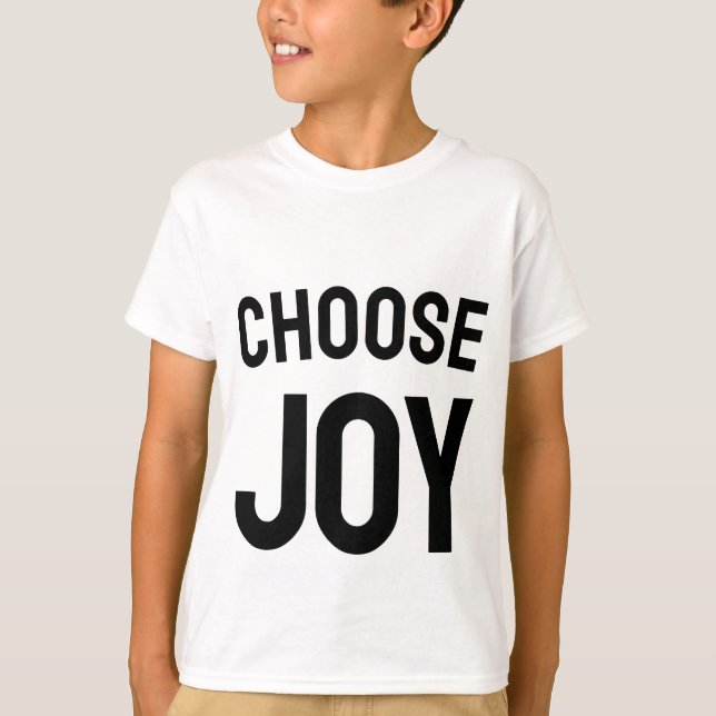 Välj glädje - positiv barn t-shirt  (Framsida)