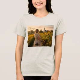 Välj Glädje Varje Dag Blommig Kvinnors T-Shirt – I